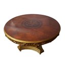 Ver imagem 2 de Mesa de Jantar Clássica Redonda Dourada - 84x150cm Prime Home Decor