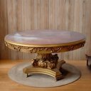 Ver imagem 5 de Mesa de Jantar Clássica Redonda Dourada - 84x150cm Prime Home Decor