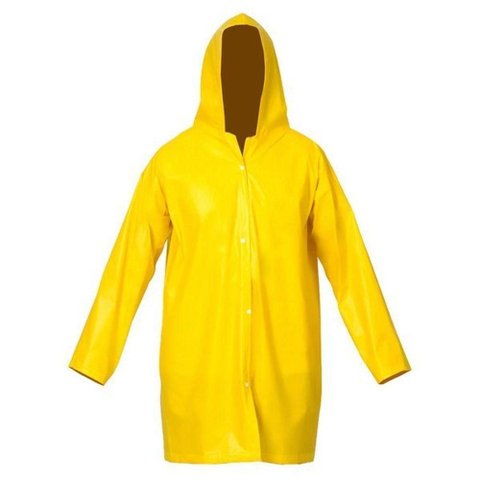 Capa de Chuva em Pvc Forrada Amarela com Capuz Tam. M - Vinilseg