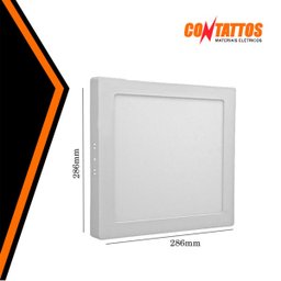 Plafon LED Nsa Sobrepor 25W Quadrado 6500K Bivolt Branco - 2