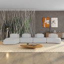 Ver imagem 2 de Sofá 4 Lugares Orgânico com Chaise e 3 Módulos Berlim bouclê Cz K01 - D’Rossi