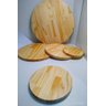 tabuas de madeira para mesa posta decoração kit completo 5 peças com acabamento em verniz - 4