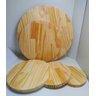 tabuas de madeira para mesa posta decoração kit completo 5 peças com acabamento em verniz - 5