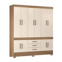 Ver imagem 6 de Guarda Roupa Casal Fidji 10 Portas 3 Gavetas MDP Amêndola Off White Demóbile