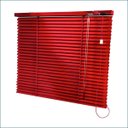 Ver imagem 3 de Persiana Horizontal - 1,50m larg x 1,50m alt - Alumínio 25mm - Cor: Vermelho - Comando Esquerdo