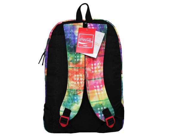 Mochila Escolar Feminina Grande Coca Cola Original Tie Dye - 5