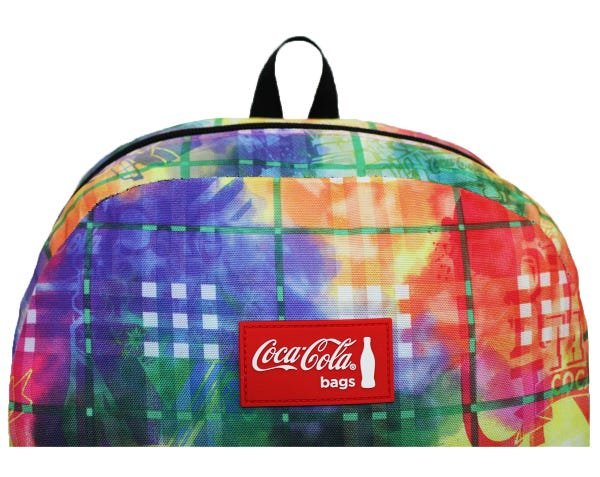 Mochila Escolar Feminina Grande Coca Cola Original Tie Dye - 3