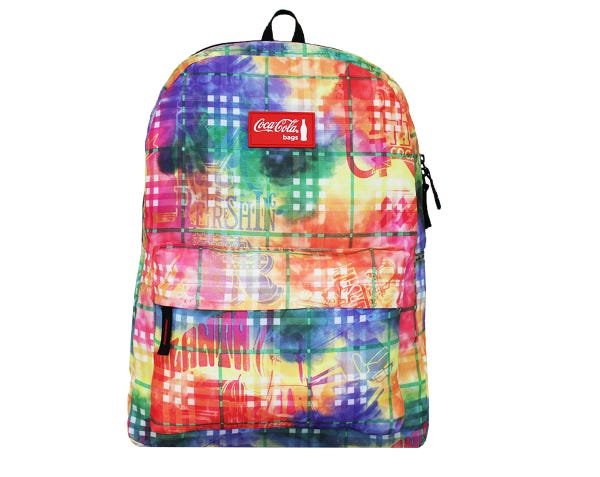 Mochila Escolar Feminina Grande Coca Cola Original Tie Dye - 2
