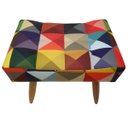 Ver imagem 3 de Puff Banqueta Retangular para Sala Quarto Penteadeira Suede Colorido Pé Natural