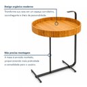 Ver imagem 4 de Mesa Lateral Redonda Decorativa de Apoio para Sala de Estar Servi