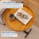 Ver mais imagens de Mesa Lateral Redonda Decorativa de Apoio para Sala de Estar Servi