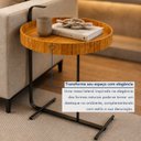 Ver imagem 5 de Mesa Lateral Redonda Decorativa de Apoio para Sala de Estar Servi