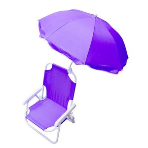 Cadeira Dobrável Infantil com Mini Guarda-sol Roxa