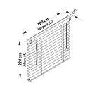 Ver mais imagens de Persiana Horizontal PVC Bege 100 (L) x 220 (A) Cortina Completa C/ Kit de Instalação 1,00 x 2,20