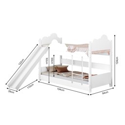 Beliche Solteiro Erika Nuvem com Escorregador Branco Incluso Luminária Led - 3