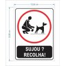 3 - Placas sujou recolha recolha as fezes do seu cachorro 3 Uni. - 1