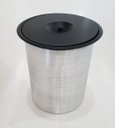 Ver imagem 2 de Lixeira Pia Cozinha Embutir Preto Fosco Em Inox 5lts 20X24 CM - Preto