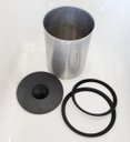 Ver imagem 3 de Lixeira Pia Cozinha Embutir Preto Fosco Em Inox 5lts 20X24 CM - Preto