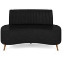 Ver imagem 5 de Sofá Chaise Living 2 Lugares 160cm para Sala Cayman K01 Sintético Preto