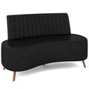 Ver imagem 1 de Sofá Chaise Living 2 Lugares 160cm para Sala Cayman K01 Sintético Preto