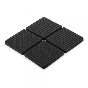Kit 8 Unidades Protetores Pé Moveis Borracha Piso Resistente Quadrado Porta Anti deslizante Prote