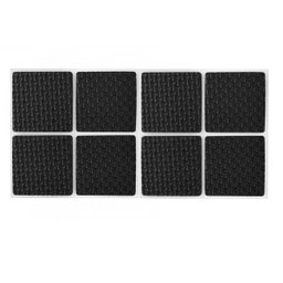 Kit 8 Unidades Protetores Pé Moveis Borracha Piso Resistente Quadrado Porta Anti deslizante Prote - 3