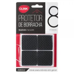 Kit 8 Unidades Protetores Pé Moveis Borracha Piso Resistente Quadrado Porta Anti deslizante Prote - 6