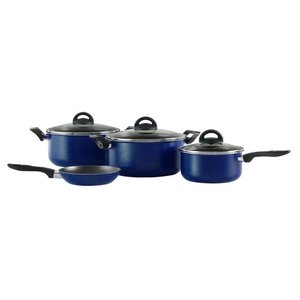 Conjunto De Panelas Brinox Chilli 7Pcs Azul