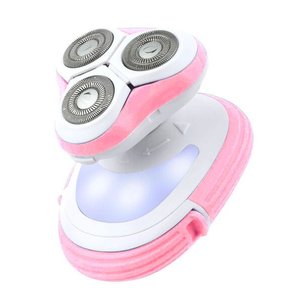 Removedor De Pelos Elétrico Com Led E Cabeça Impermeável Rosa