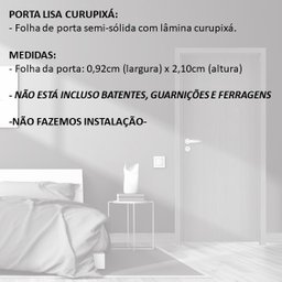 Porta Lisa Semi-Sólida Curupixá Folha 210x92cm - 3