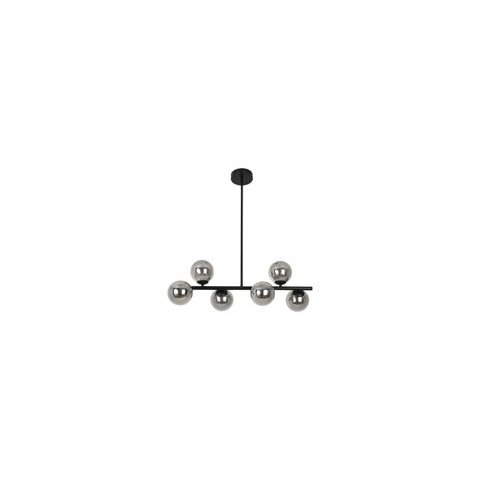 Lustre Pendente 6 Globos Esfera Vidro Molecular Jabuticaba