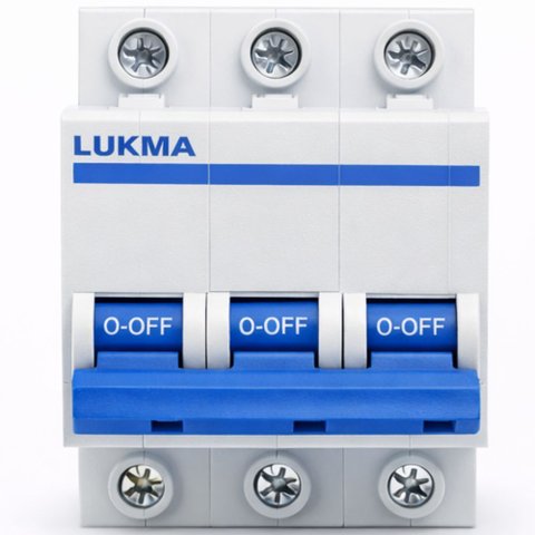 Disjuntor Tripolar 3p Curva C 10a 16a 20a 25a 32a 40a 50a 63a 70a 80a 100a 125a Lukma Trilho Din Mod