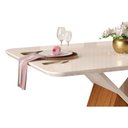 Ver imagem 6 de Conjunto: Mesa de Cozinha Argo C/ Tampo Madeirado C/ Vidro Curvo 136x90cm e 4 Cadeiras Julia Freijo/