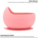 Ver imagem 3 de Bowl de Silicone Bebe Alimentação Refeição Infantil 350ML +6 Meses Com Ventosa Rosa Buba