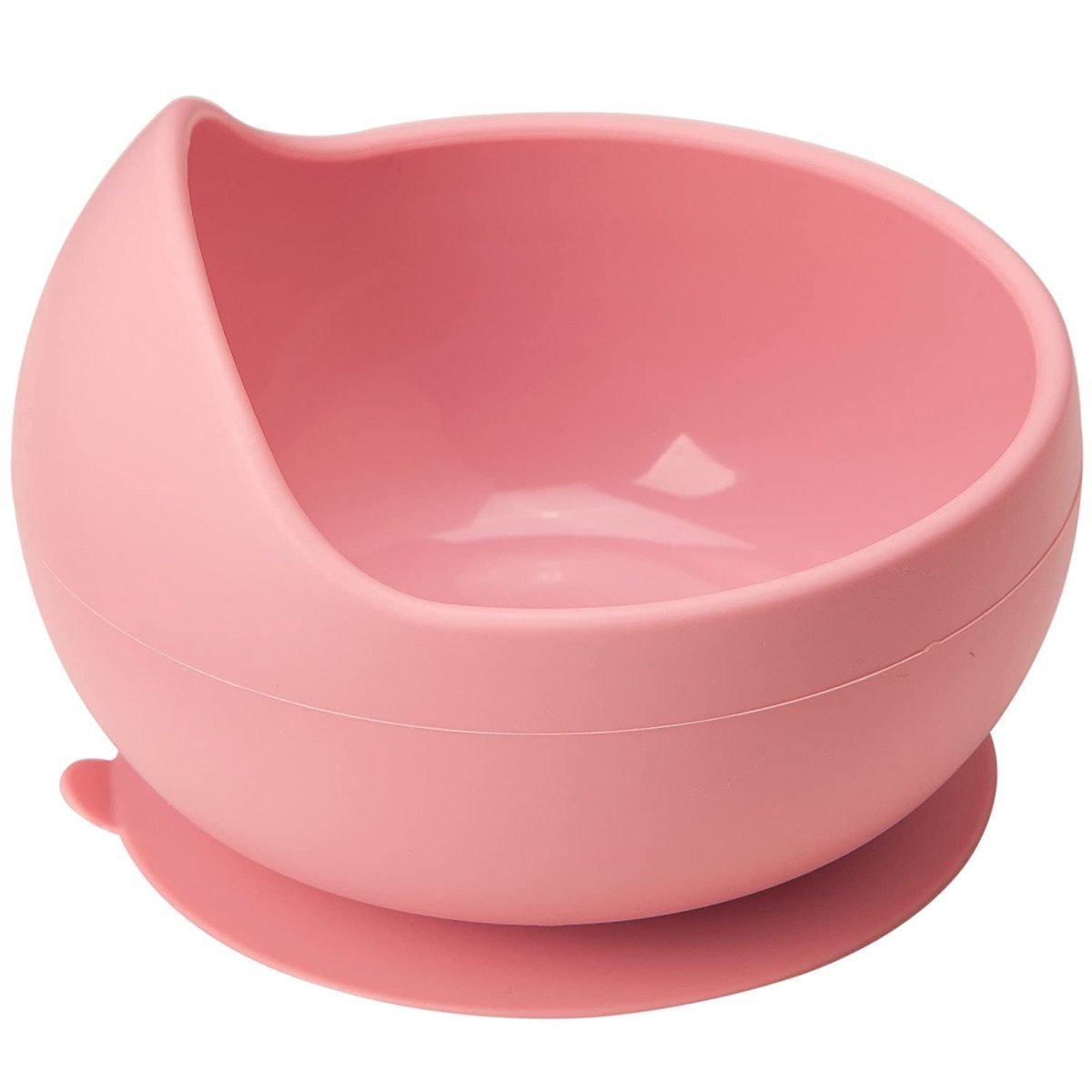 Bowl de Silicone Bebe Alimentação Refeição Infantil 350ML +6 Meses Com Ventosa Rosa Buba