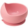 Bowl de Silicone Bebe Alimentação Refeição Infantil 350ML +6 Meses Com Ventosa Rosa Buba - 1