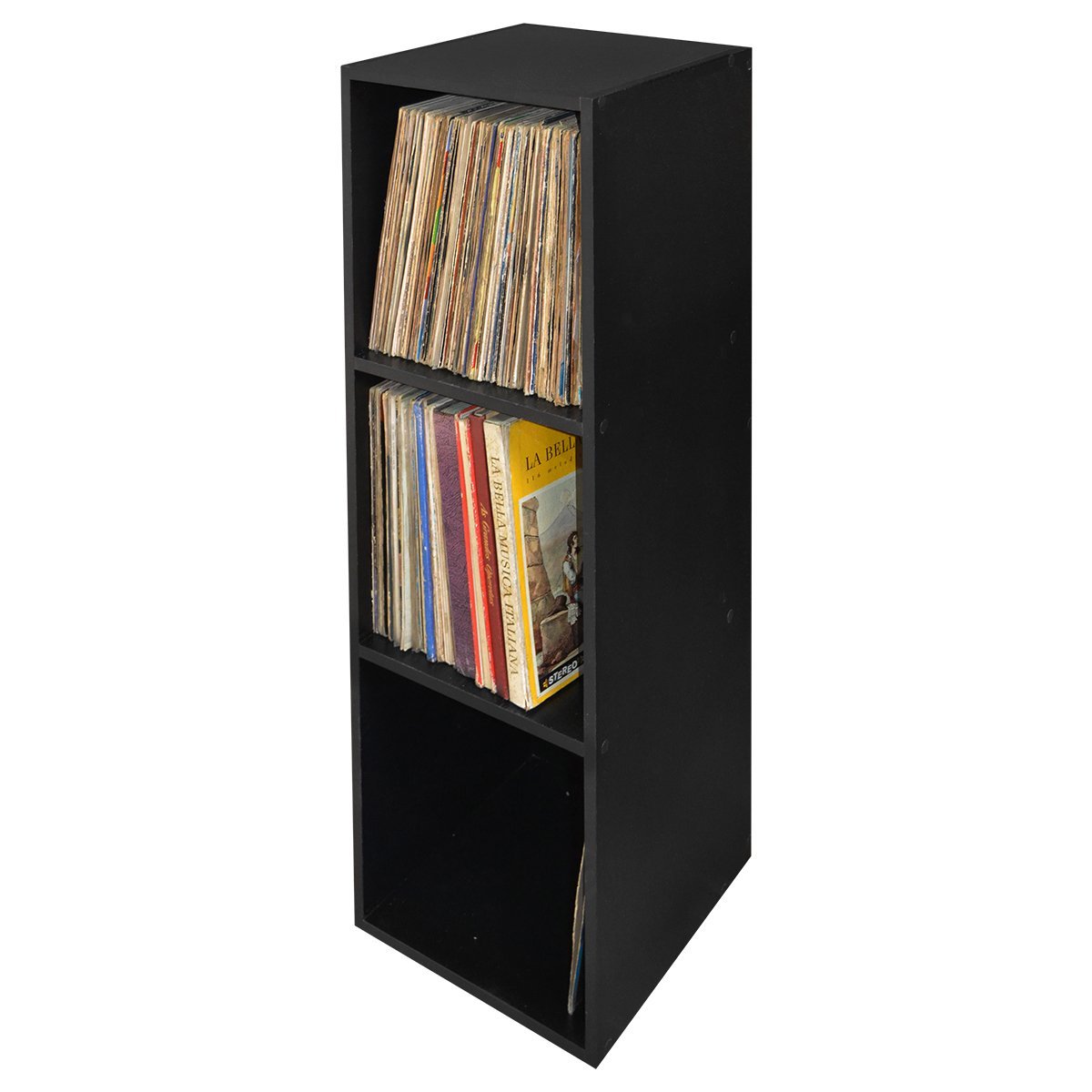 Estante Discos Vinil Vertical 240 Discos Preta - 4