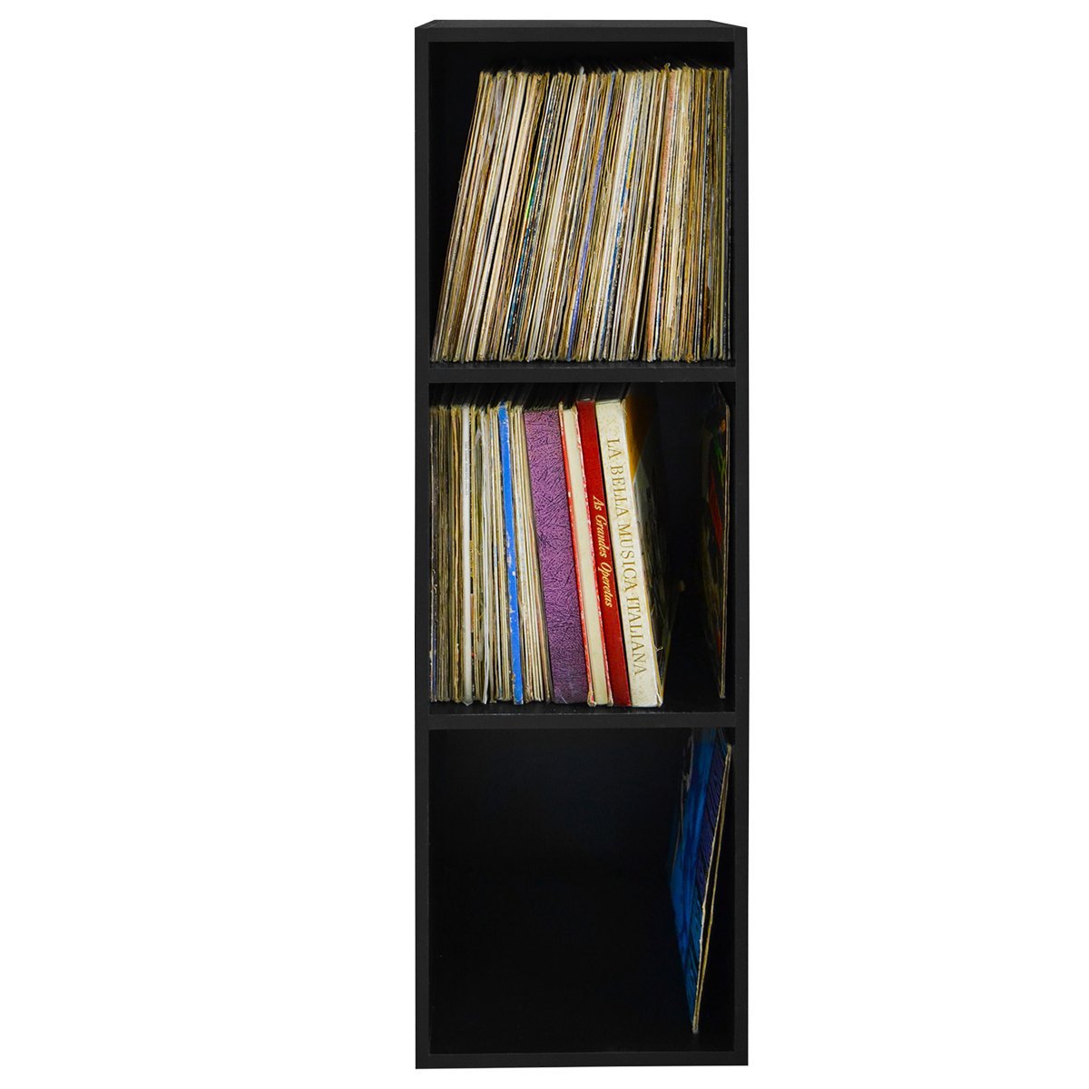 Estante Discos Vinil Vertical 240 Discos Preta