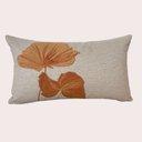 Ver imagem 1 de Kit 2 Capas de Almofadas Linho Bordada Floral Terracota