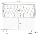 Ver imagem 2 de Cabeceira Cama Box Casal Jadi 140cm Suede Preto