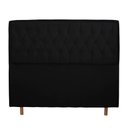 Ver imagem 3 de Cabeceira Cama Box Casal Jadi 140cm Suede Preto