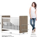 Ver imagem 2 de Berço Mini-cama 2 em 1 - Labirinto - Rústico / Branco