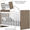 Ver imagem 3 de Berço Mini-cama 2 em 1 - Labirinto - Rústico / Branco