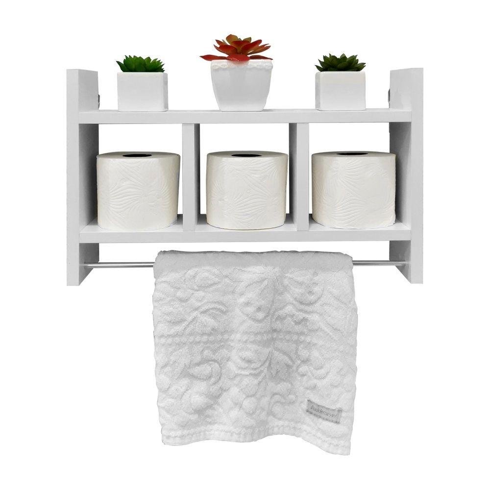 Nicho Porta Toalha Branco para Banheiro 45 x 30cm - 1