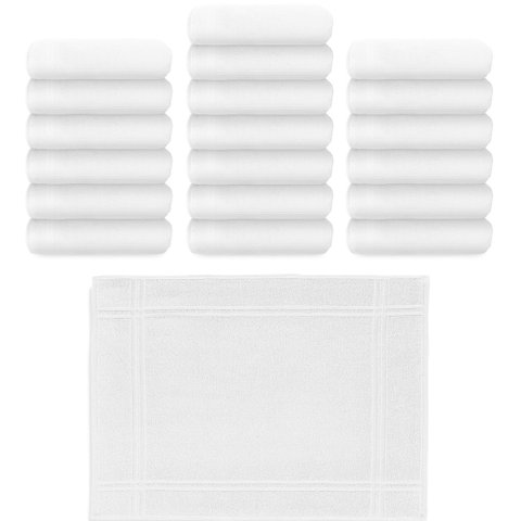 Kit 20 Toalhas de Piso Tapete para Banheiro Hospitalar Hotel Salão Karsten