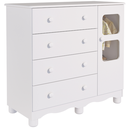 Ver imagem 2 de Cômoda Infantil Uli 4 Gavetas 1 Porta 100% Mdf Faura