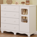 Ver imagem 1 de Cômoda Infantil Uli 4 Gavetas 1 Porta 100% Mdf Faura