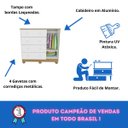 Ver imagem 3 de Cômoda Infantil Uli 1 Porta Branco Brilho / Branco com Carvalho Peroba - Branco Brilho com Carvalho