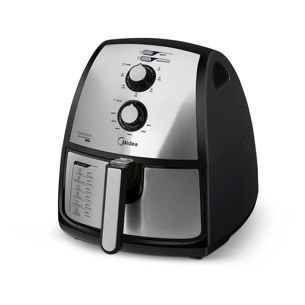 Fritadeira Airfryer 4l Cor Inox Midea Fxa42 - 220v - 3