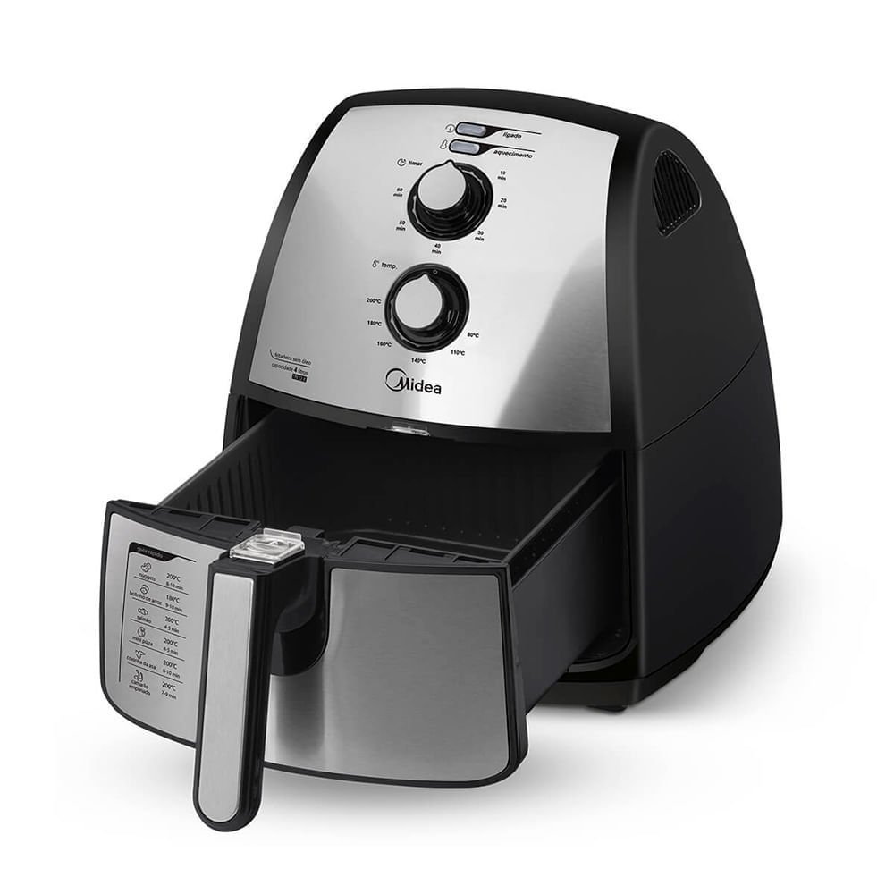 Fritadeira Airfryer 4l Cor Inox Midea Fxa42 - 220v - 2